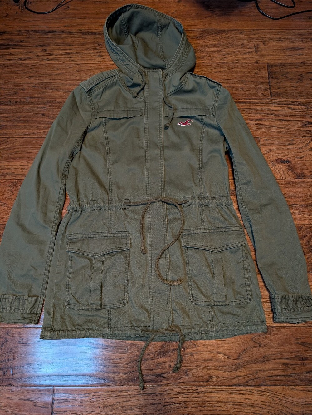 Hollister Y2K Military Style Jacket Lightweight Size Medium *READ*